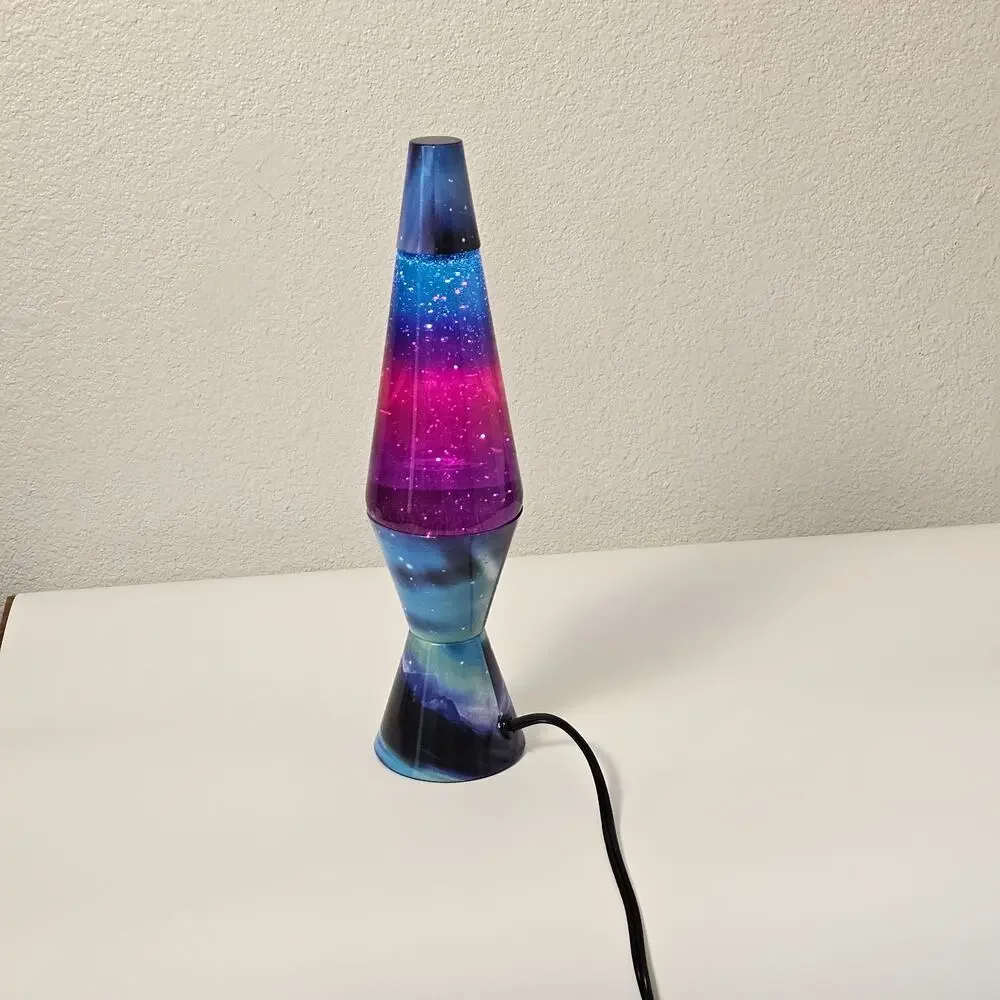 Vintage Y2K Lava Lamp Lite Glitter Wax Trippy Psychedelic
